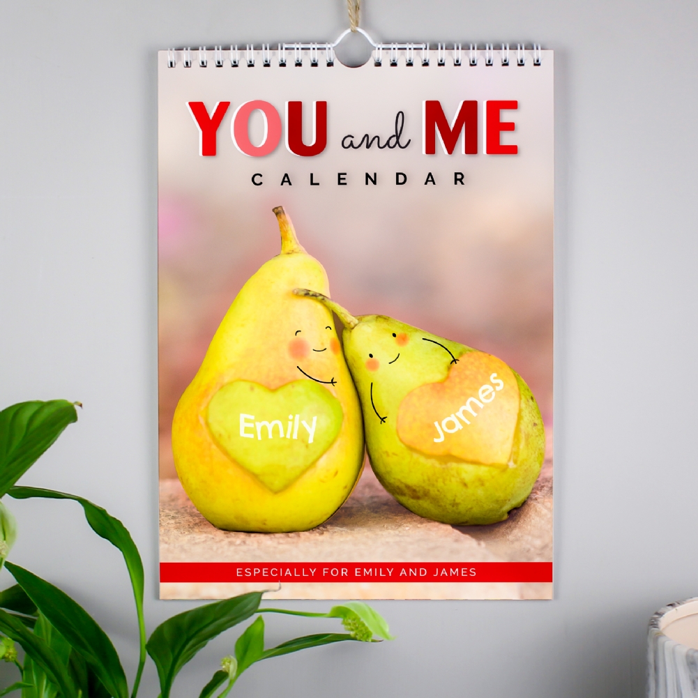 Personalised Memento Co Personalised Couples You And Me Wall Calendar
