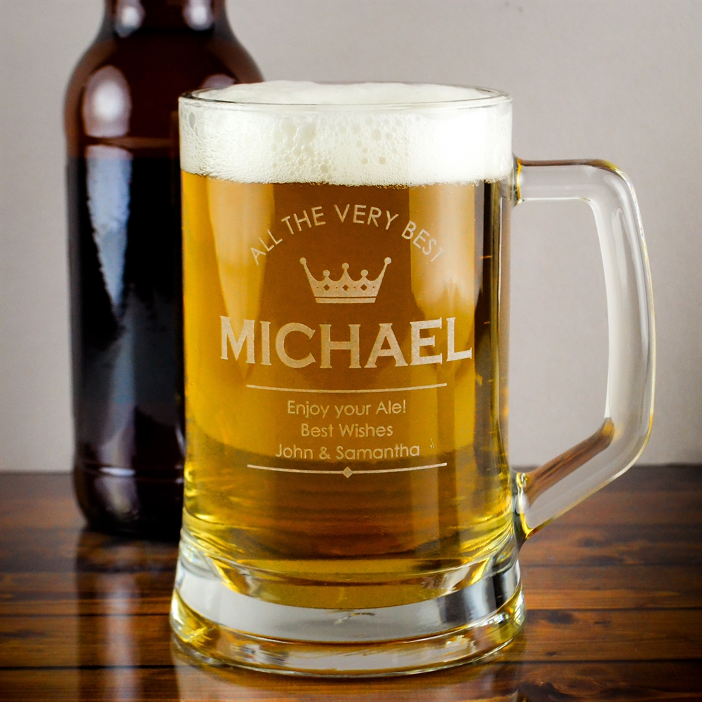 Personalised Memento Co Personalised Your Name Beer Glass Tankard