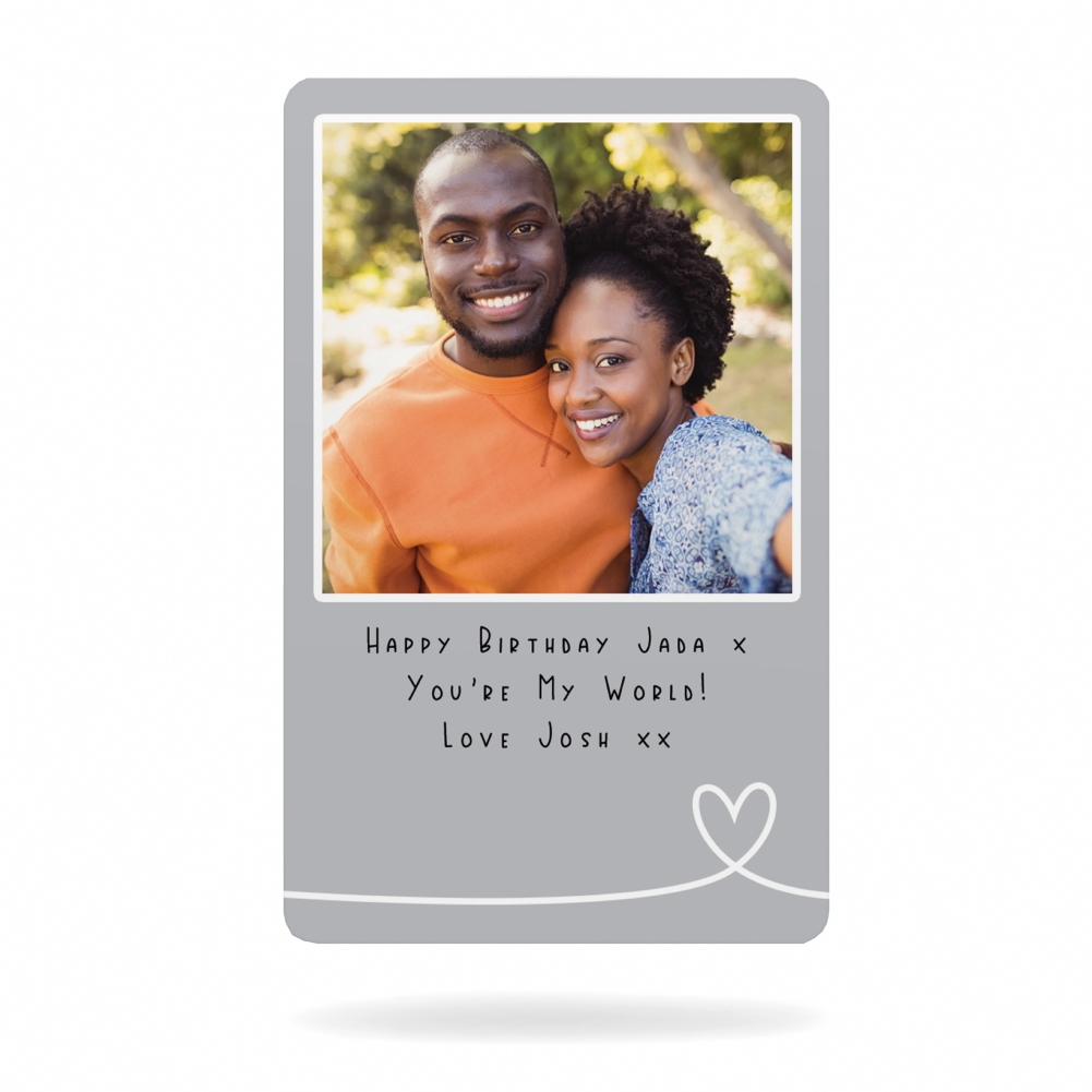 Fmad Pmc Personalised Romantic Metal Wallet Photo Card