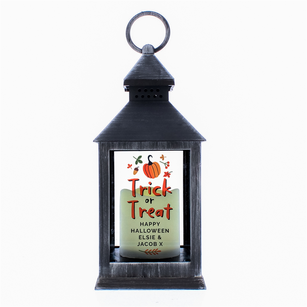 Personalised Memento Co Light/Orange Personalised Trick Or Treat Lantern