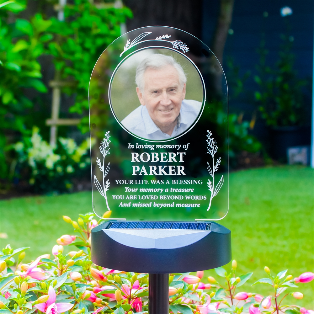 Personalised Memento Co Light Tge -Personalised Memorial Photo Upload Outdoor Solar