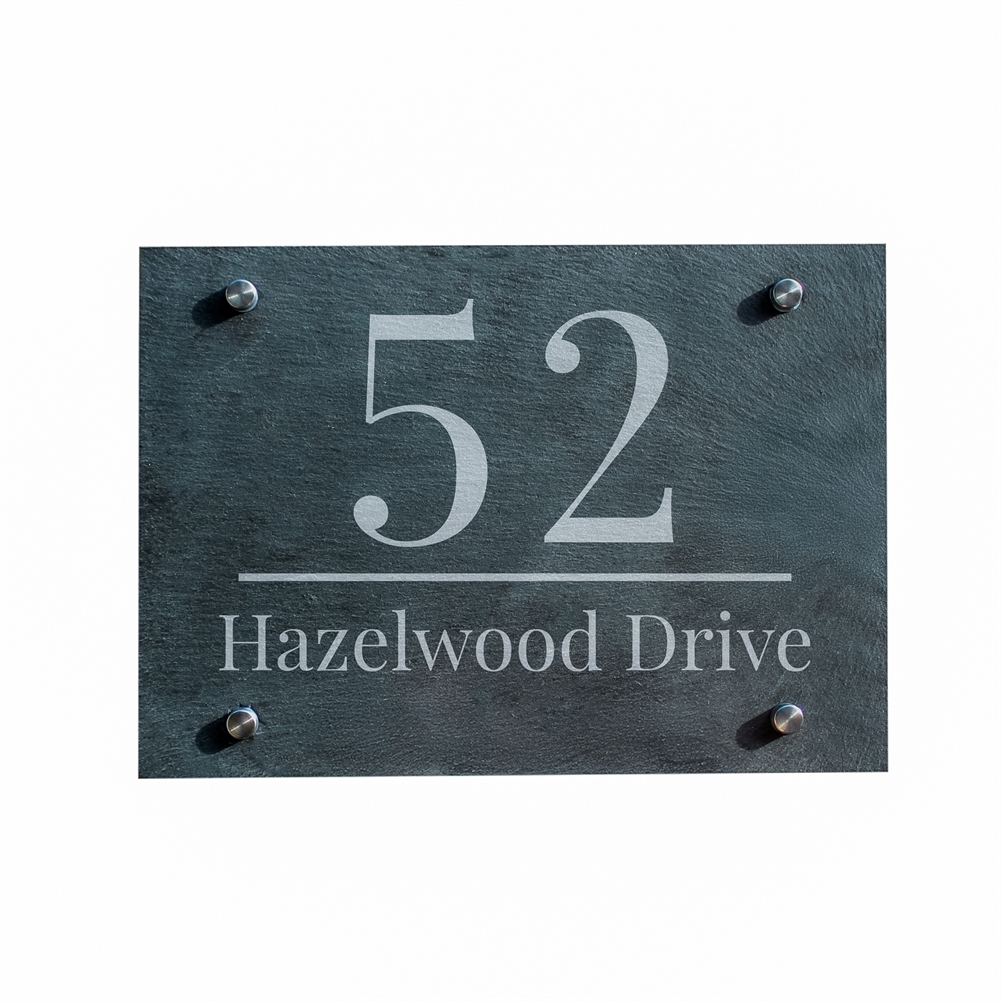 Personalised Memento Co Personalised Slate House Signs (Large Number)