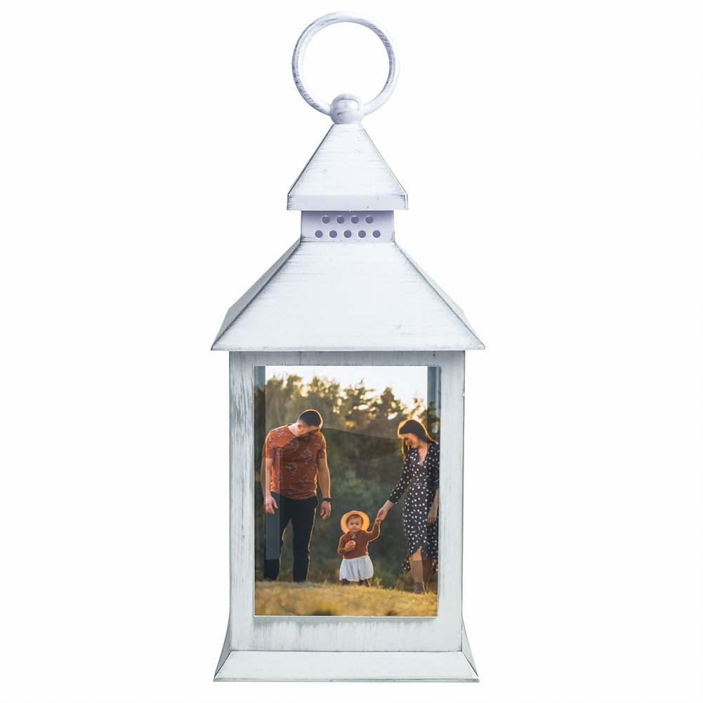 Personalised Memento Co White Personalised Photo Upload Lantern