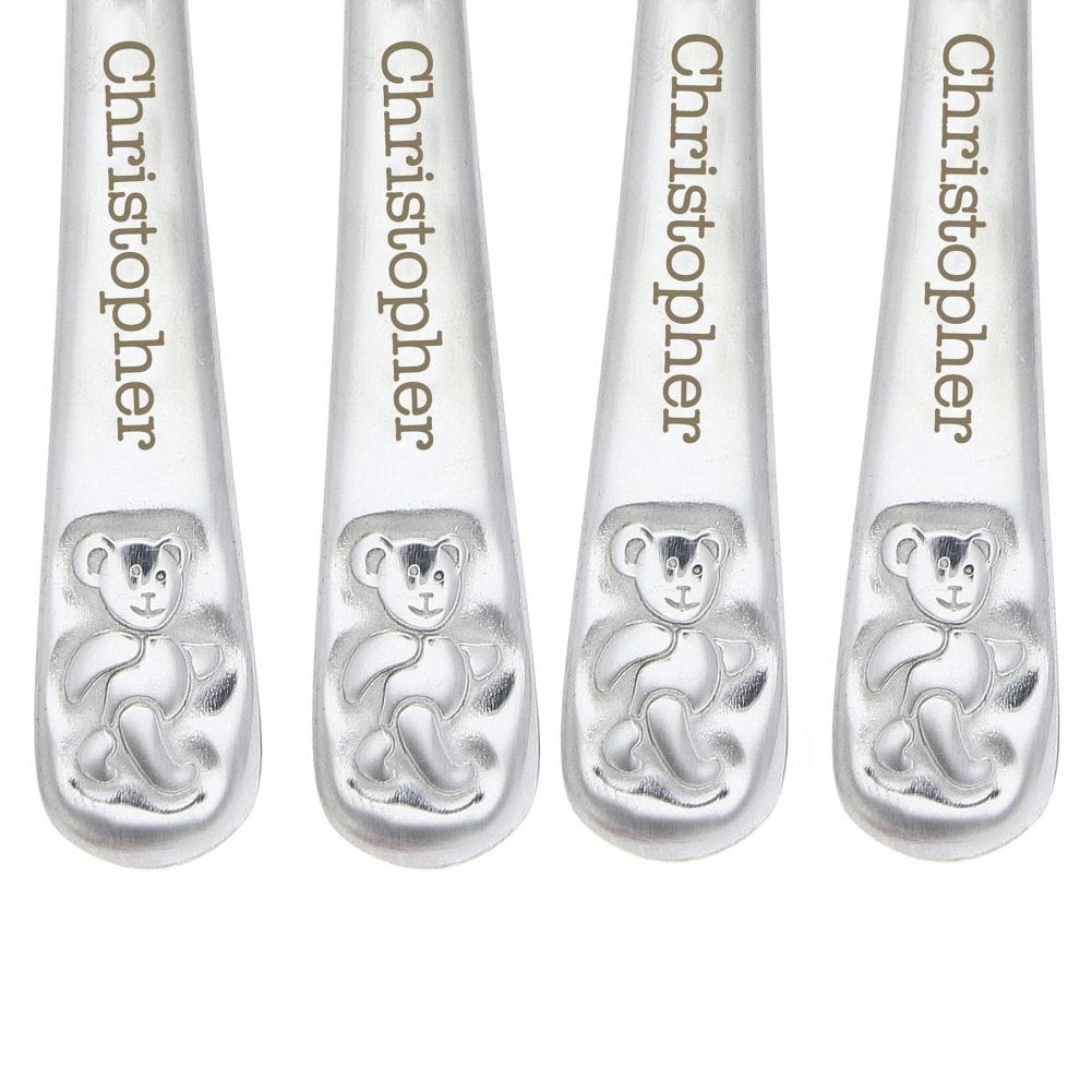 Personalised Memento Co Personalised Teddy Cutlery Set
