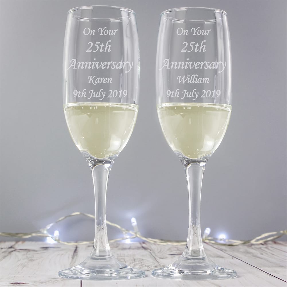 Personalised Memento Co Personalised Celebration Champagne Flutes