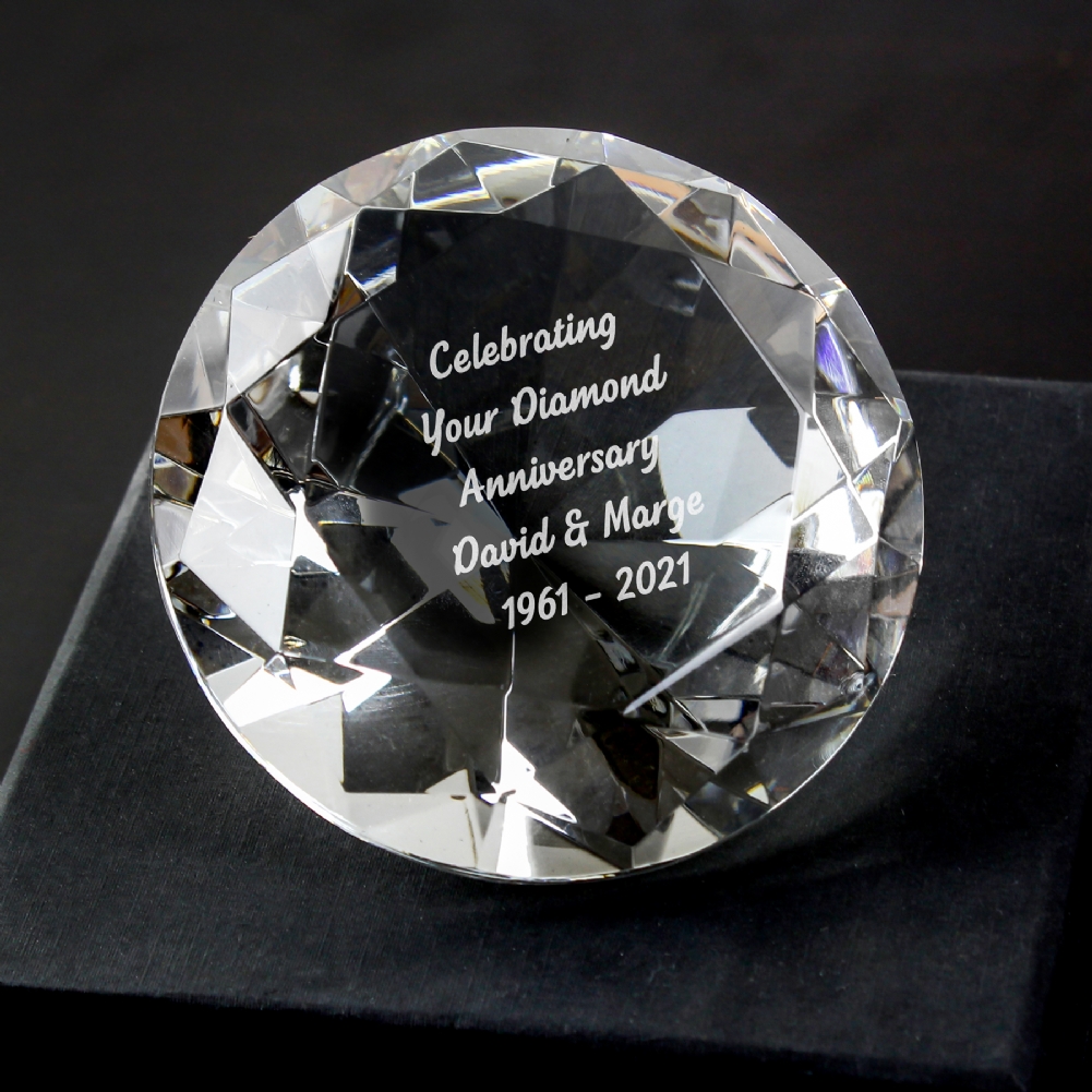 Personalised Memento Co Men's Light Diamond Personalised Paperweight