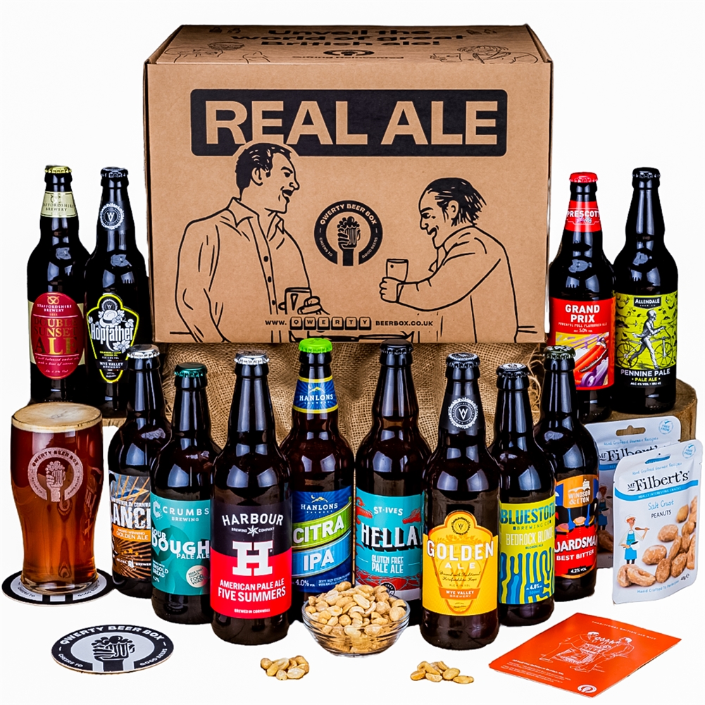 Qwerty Beer Box Dark Deluxe Real Ale Gift Hamper