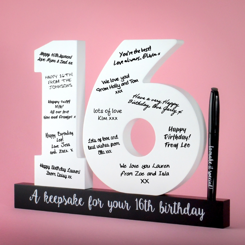 16th Birthday Signature Number 16th Birthday Signature Number