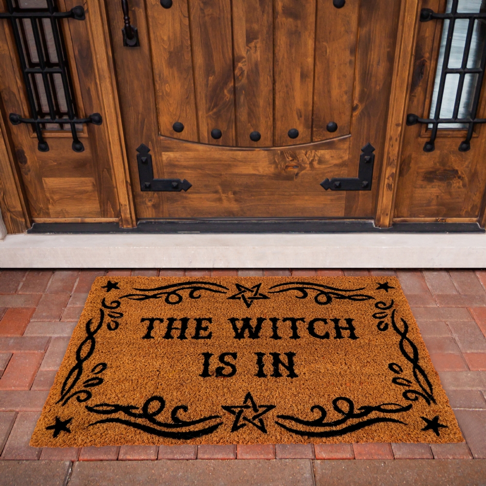Something Different Wholesale Black Natural The Witch Is In Doormat