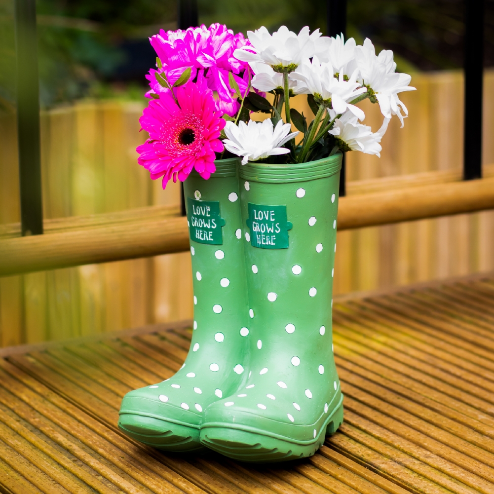 Something Different Wholesale Red/Dark Welly Boot Planter