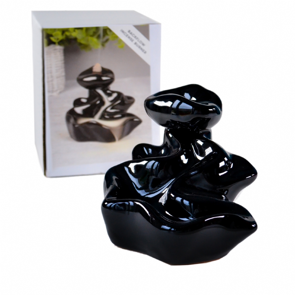 Something Different Wholesale Black/Light River Backflow Incense Burner