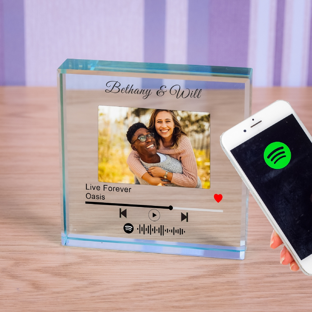 Select Direct Despatch Personalised Our Song Photo Upload Glass Token