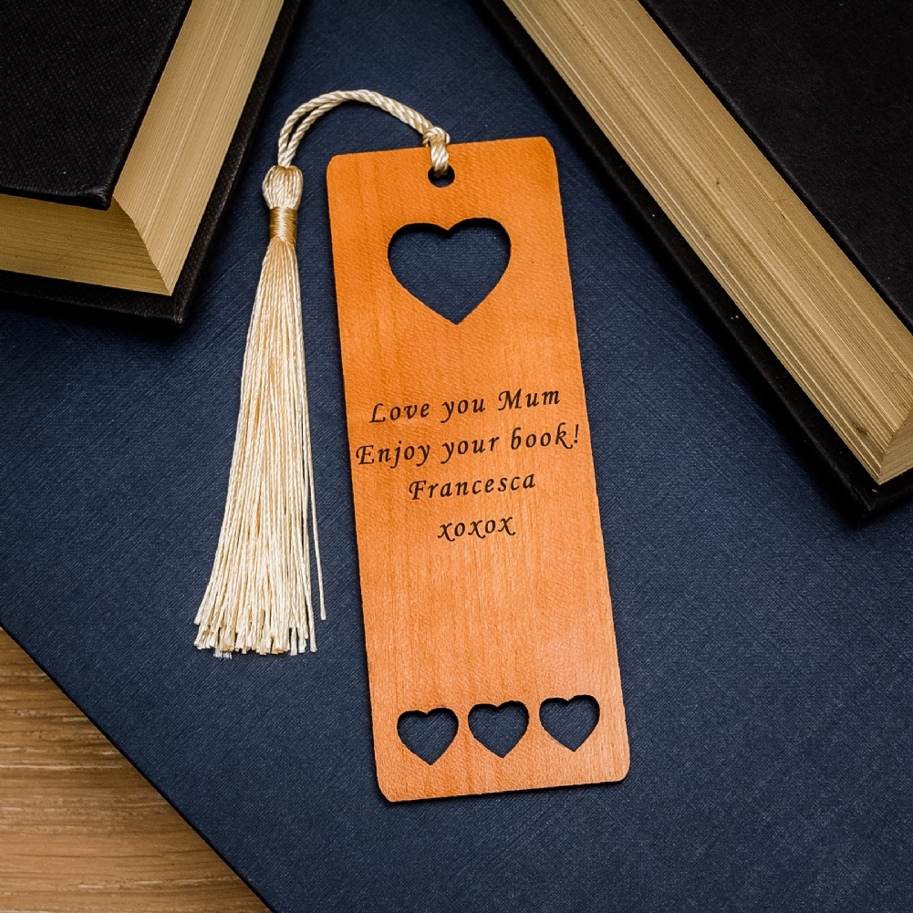 Select Direct Despatch Personalised Wooden Hearts Bookmark