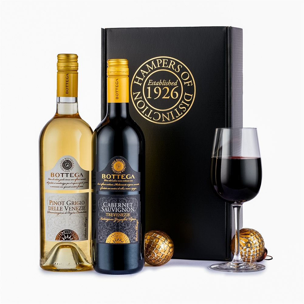 Spicers Of Hythe Ltd. Black/Light Italian Wine Duo Gift Box