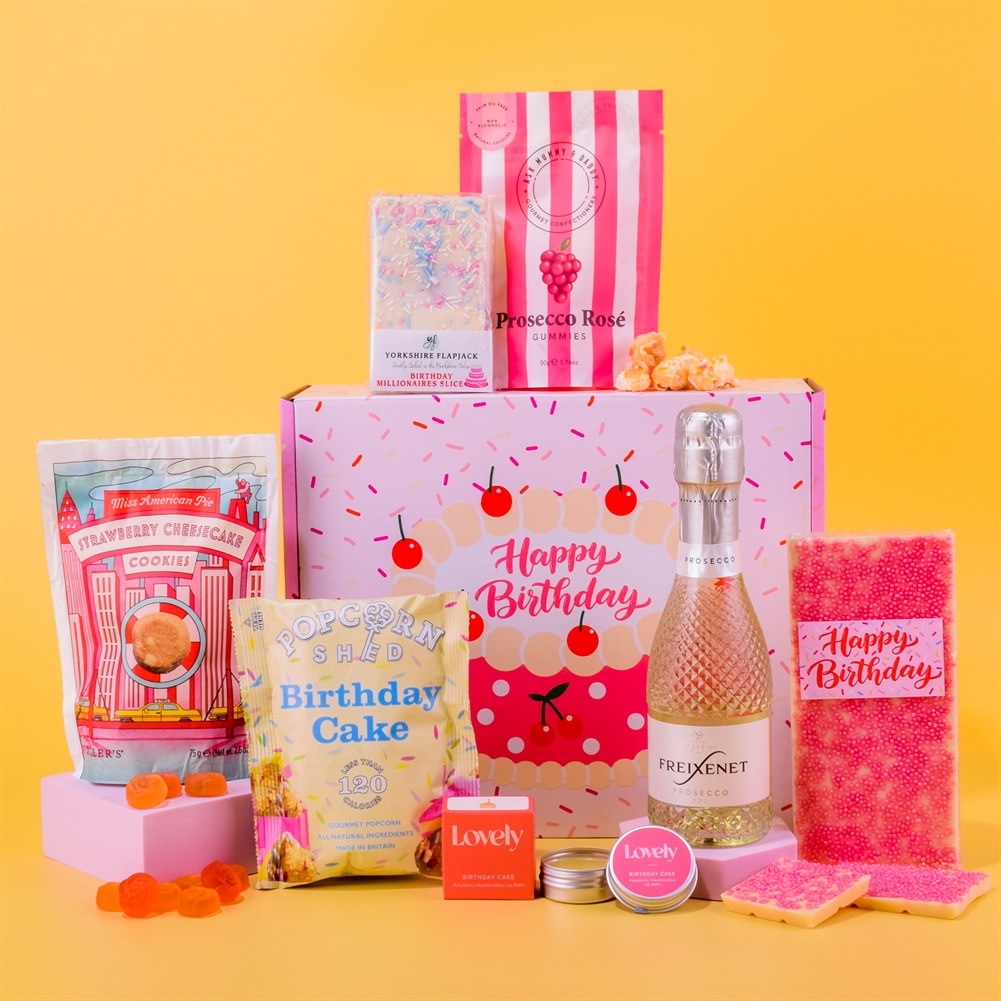 Spicers Of Hythe Ltd. Pink The Luxe Happy Birthday Prosecco Gift Set