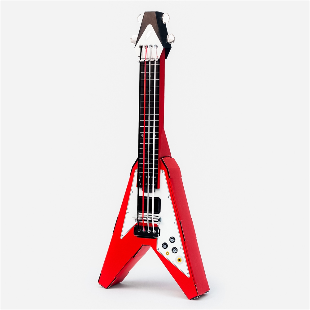Suck Uk Build Your Own Cardboard Playable Flying-V Guitar