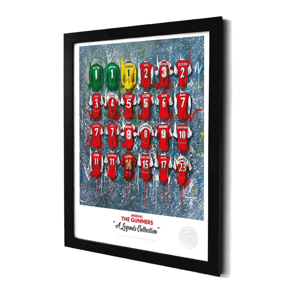 Terry Kneeshaw A3 Framed Special Football Team Prints (Arsenal Legends)