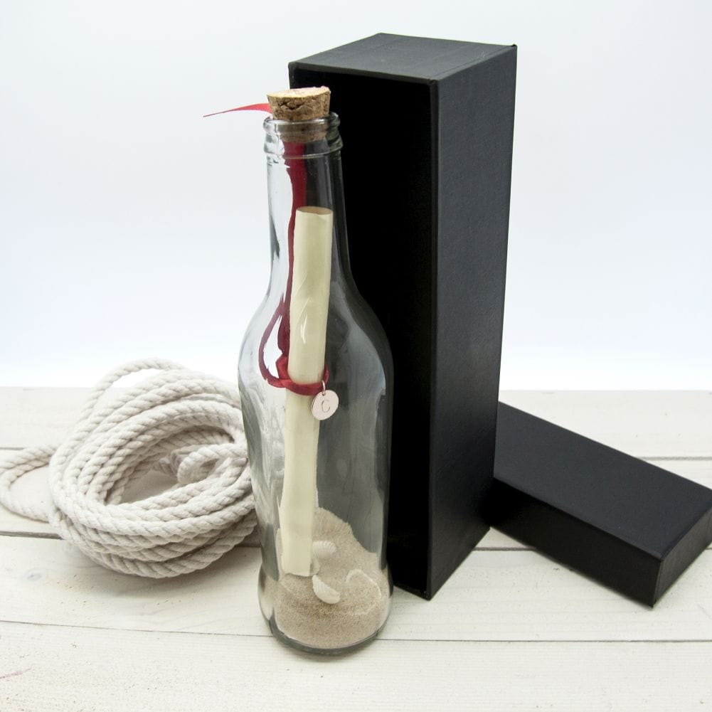 Treat Gifts (Opazlight) Red Personalised Create Your Own Luxury Message In A Bottle