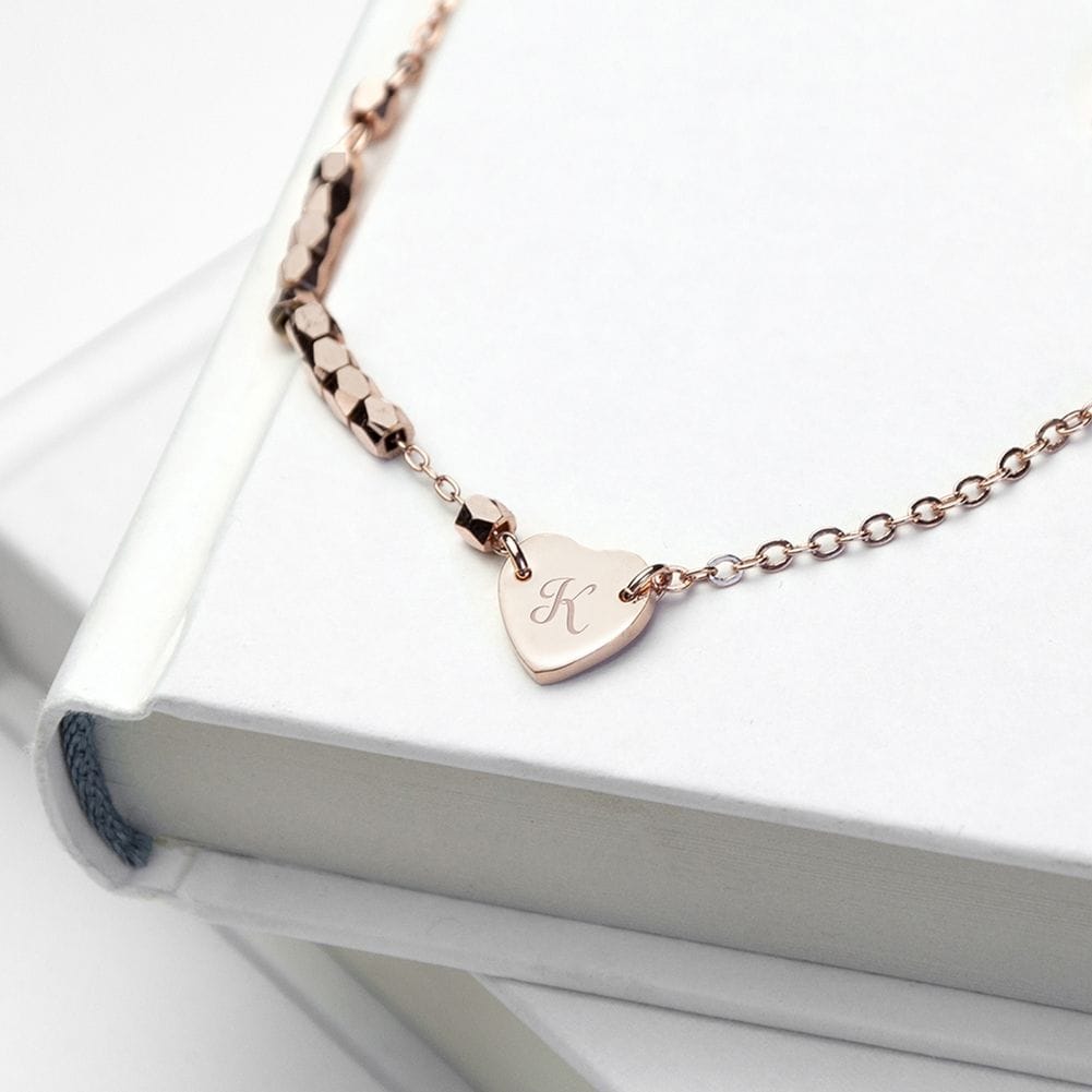 Treat Gifts (Opazlight) Women's Gold Personalised Heart Charm Bracelet