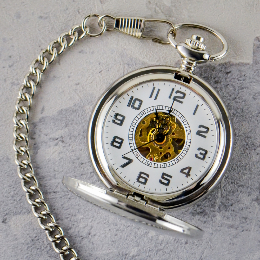 Treat Gifts (Opazlight) Silver/Golden Personalised Pocket Watch