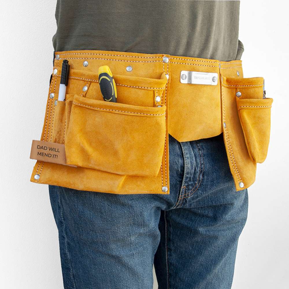 Treat Gifts (Opazlight) Personalised 11 Pocket Leather Tool Belt
