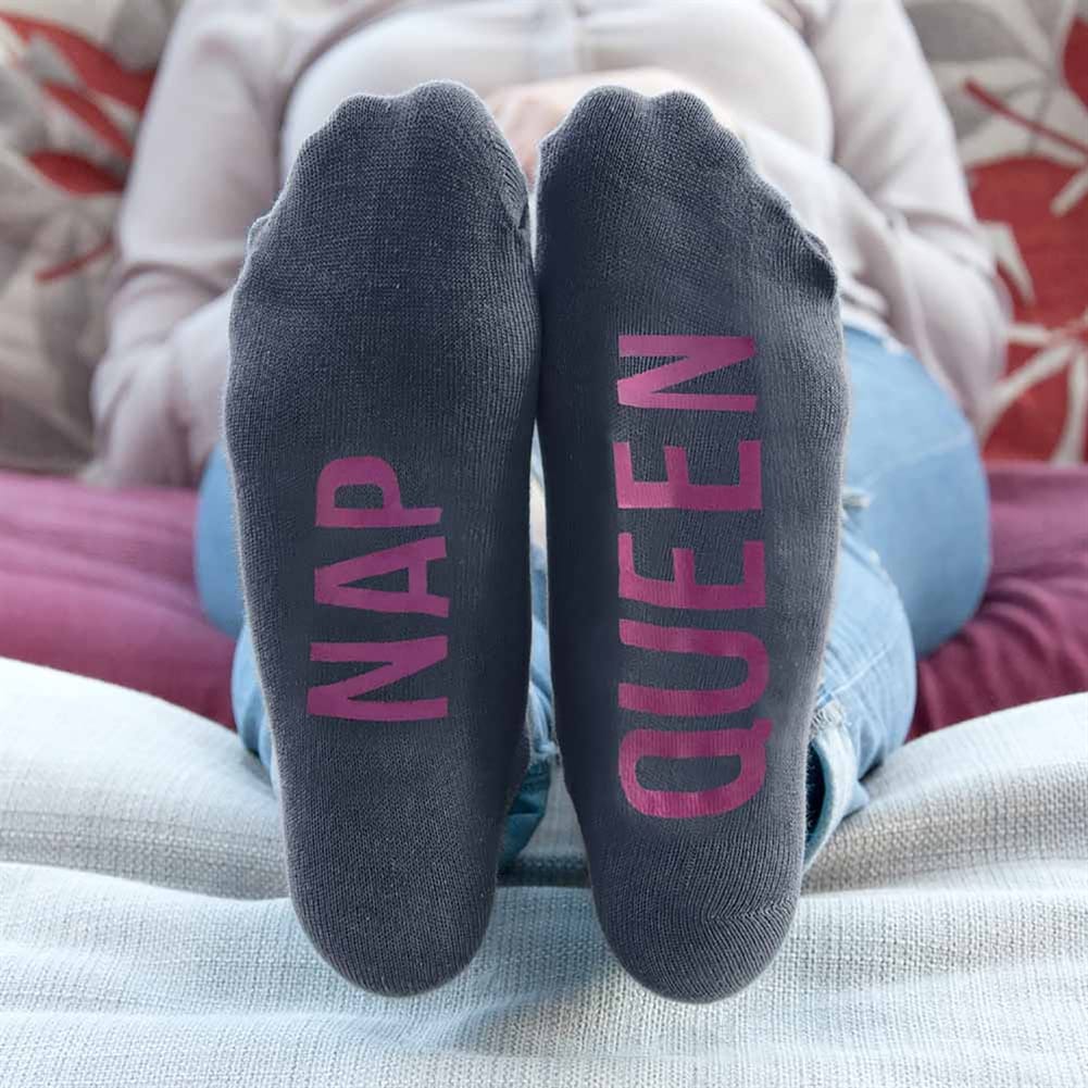 Treat Gifts (Opazlight) Men's Personalised Cheeky Socks ('S - Nap Queen)