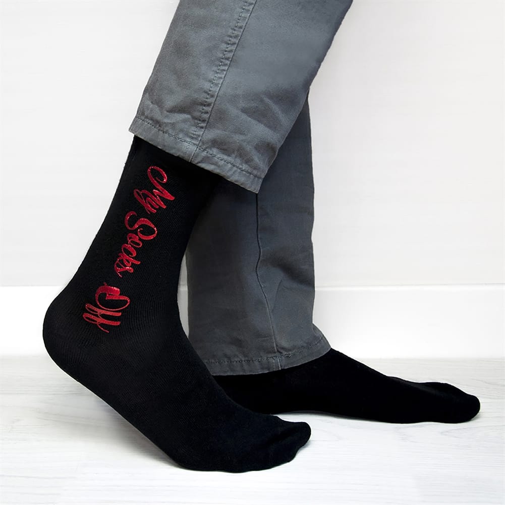 Treat Gifts (Opazlight) Men's Personalised Cheeky Socks ('S - You Knock My Socks Off)