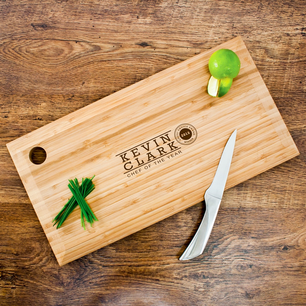 Treat Gifts (Opazlight) Personalised Chef Of The Year Chopping Board