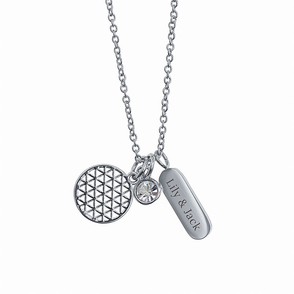 Treat Gifts (Opazlight) Gold/Silver Personalised Mandala Charms Necklaces