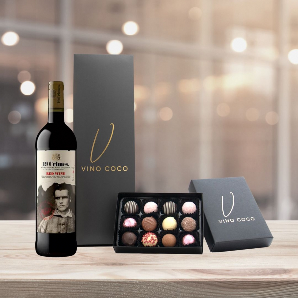 19 Crimes Sauvignon Blanc & Red Wine Truffles Gift Sets (Red Wine)