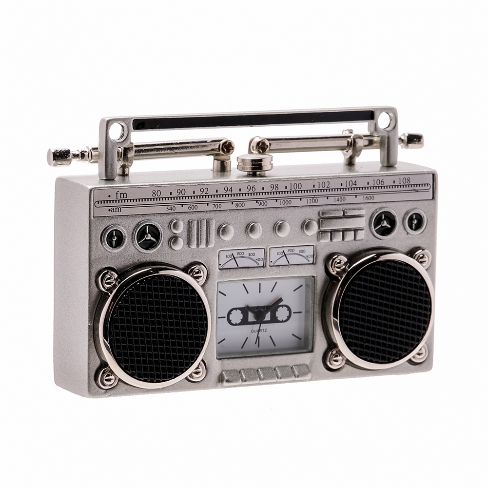 Widdop, Bingham & Co. Ltd Silver Miniature Radio Clock