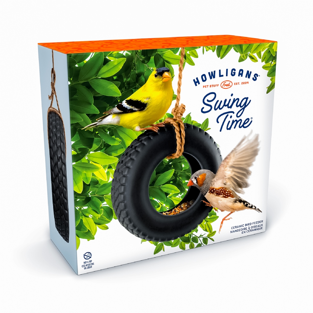 Widdop, Bingham & Co. Ltd Swing Time - Novelty Tire Swing Bird Feeder