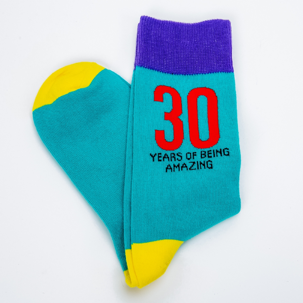 30th Birthday Funky Men’s Socks 30th Birthday Funky Men’s Socks