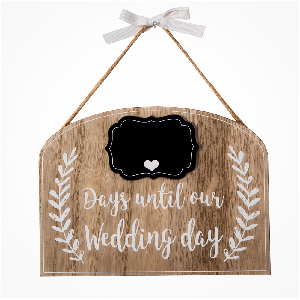 Widdop, Bingham & Co. Ltd Light/Black Countdown To Our Wedding Plaque
