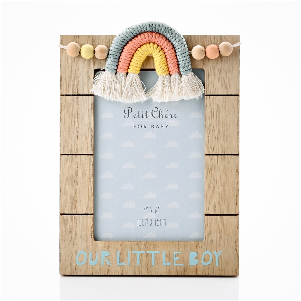 Widdop, Bingham & Co. Ltd Boys Little 4 X 6 Macrame Rainbow Photo Frame