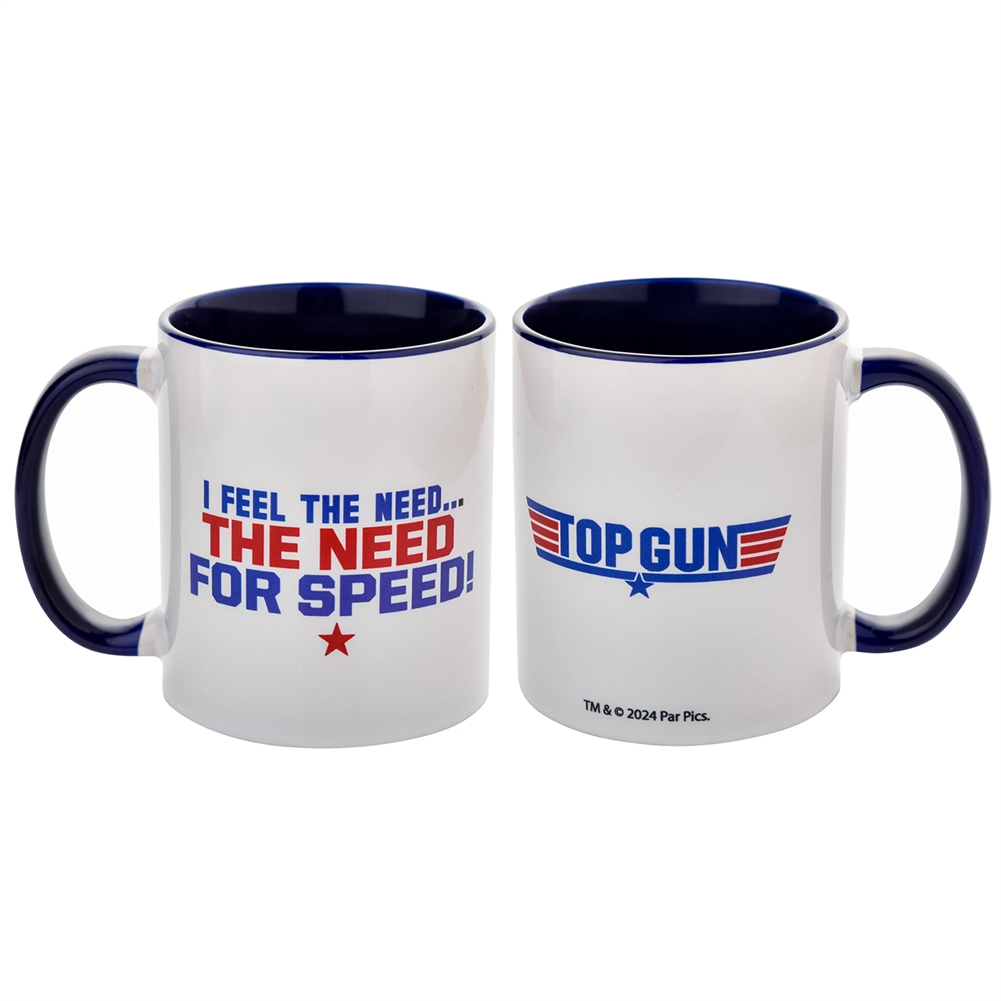Widdop, Bingham & Co. Ltd White/Blue Top Gun "I Feel The Need For Speed" Mug