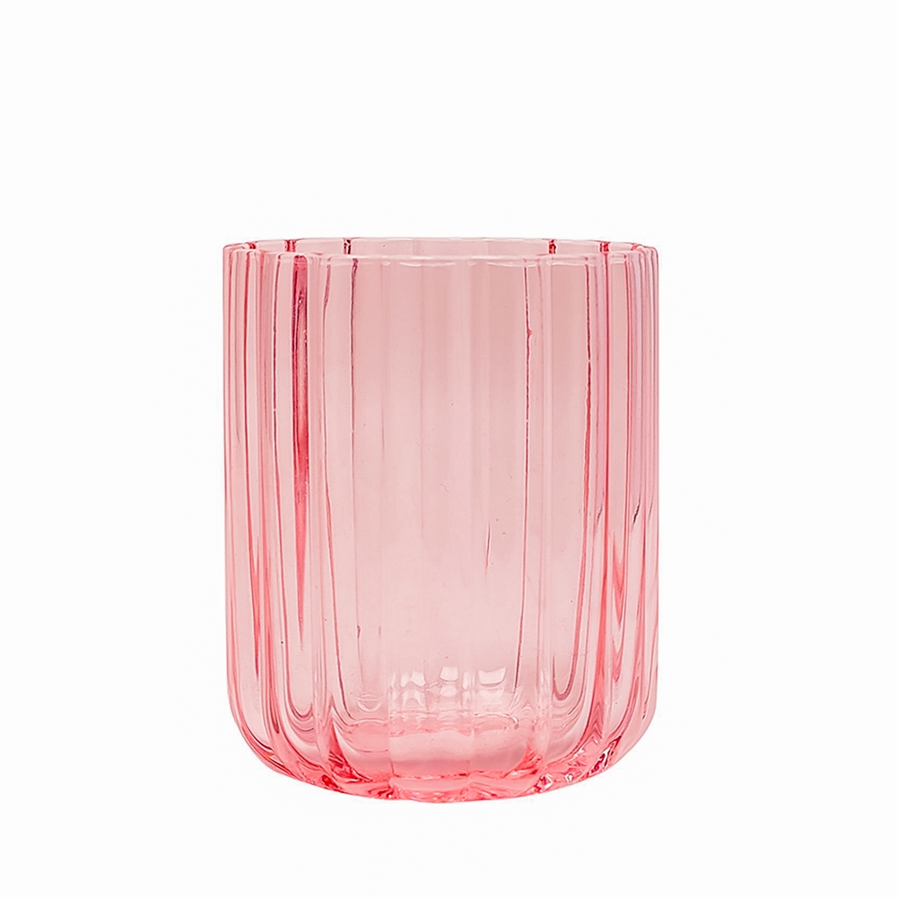 Widdop, Bingham & Co. Ltd Pink Set Of 2 Scalloped Glass Tumblers (Small)