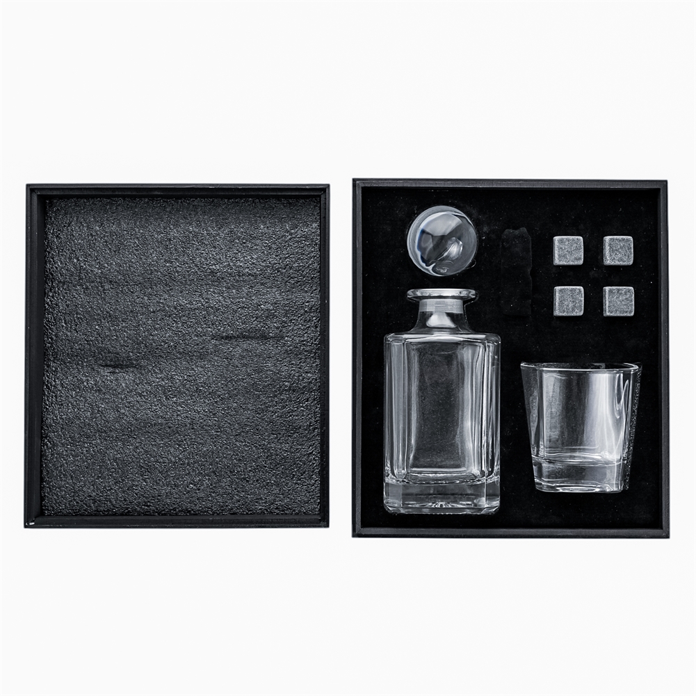 Whisky Glass Decanter, Tumbler & Cooling Stones Set