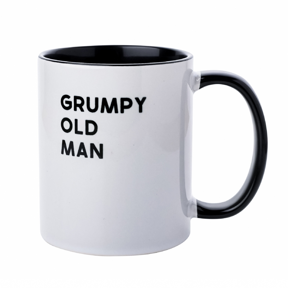 Widdop, Bingham & Co. Ltd White/Black Grumpy Old Man Mug