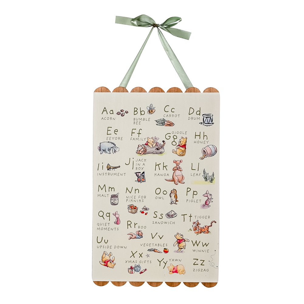 Widdop, Bingham & Co. Ltd Green Disney Winnie The Pooh Alphabet Plaque