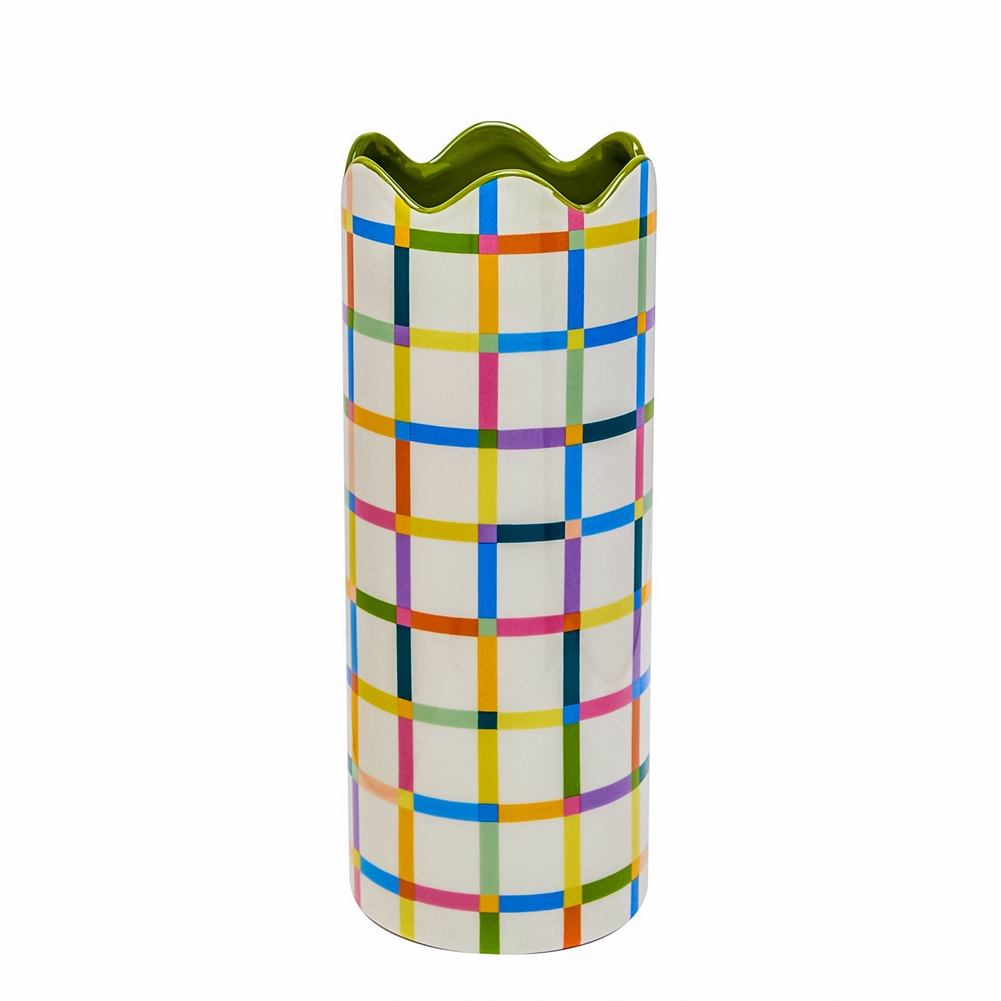 Widdop, Bingham & Co. Ltd Raspberry Blossom Multi Coloured Vase