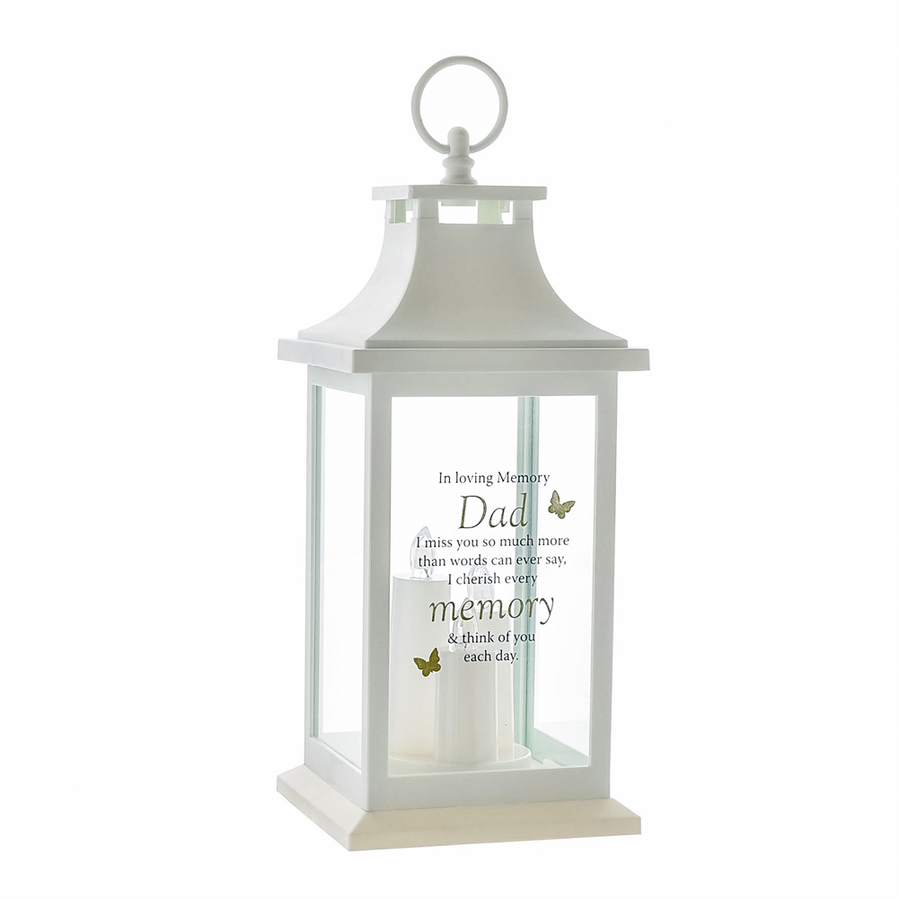Widdop, Bingham & Co. Ltd White/Gold/Light In Loving Memory Dad Memorial Lantern