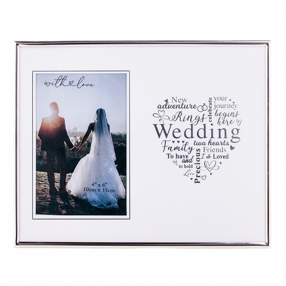 Widdop, Bingham & Co. Ltd Silver Wedding Heart Photo Frame