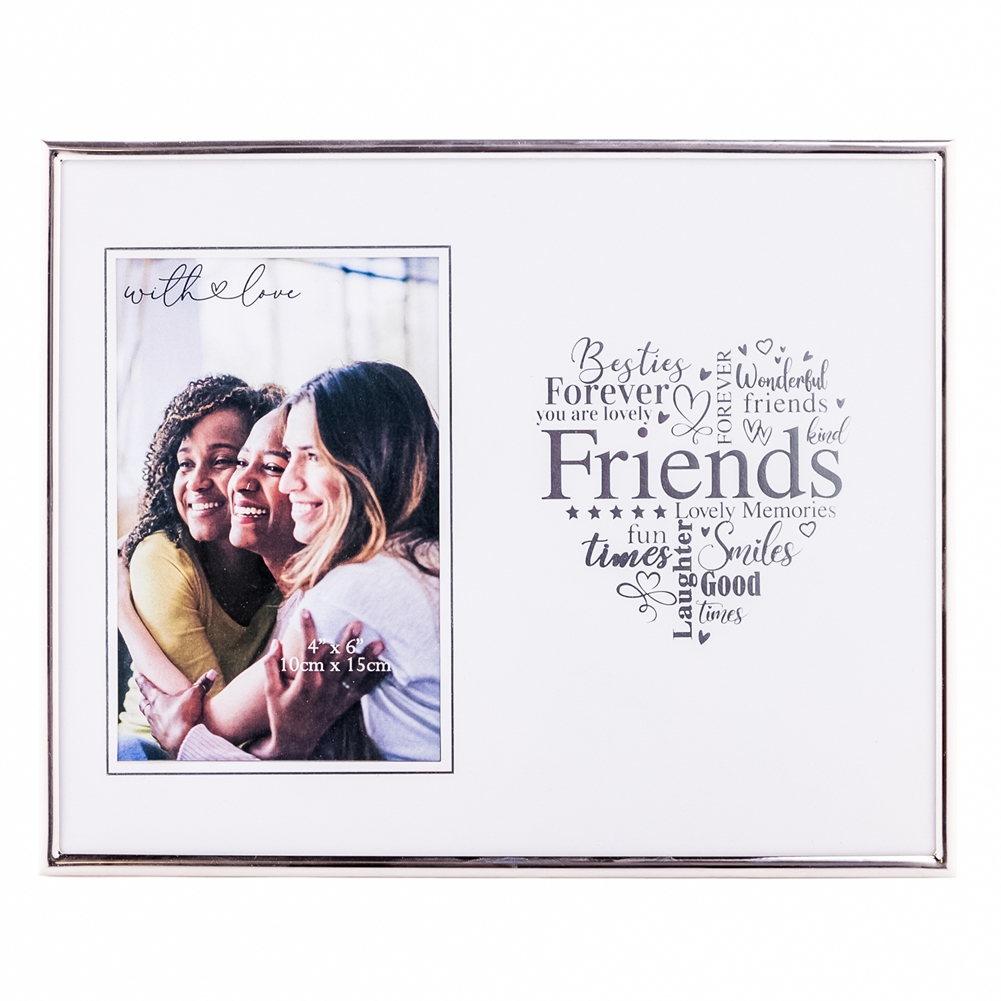 Widdop, Bingham & Co. Ltd Silver Friends Heart Photo Frame