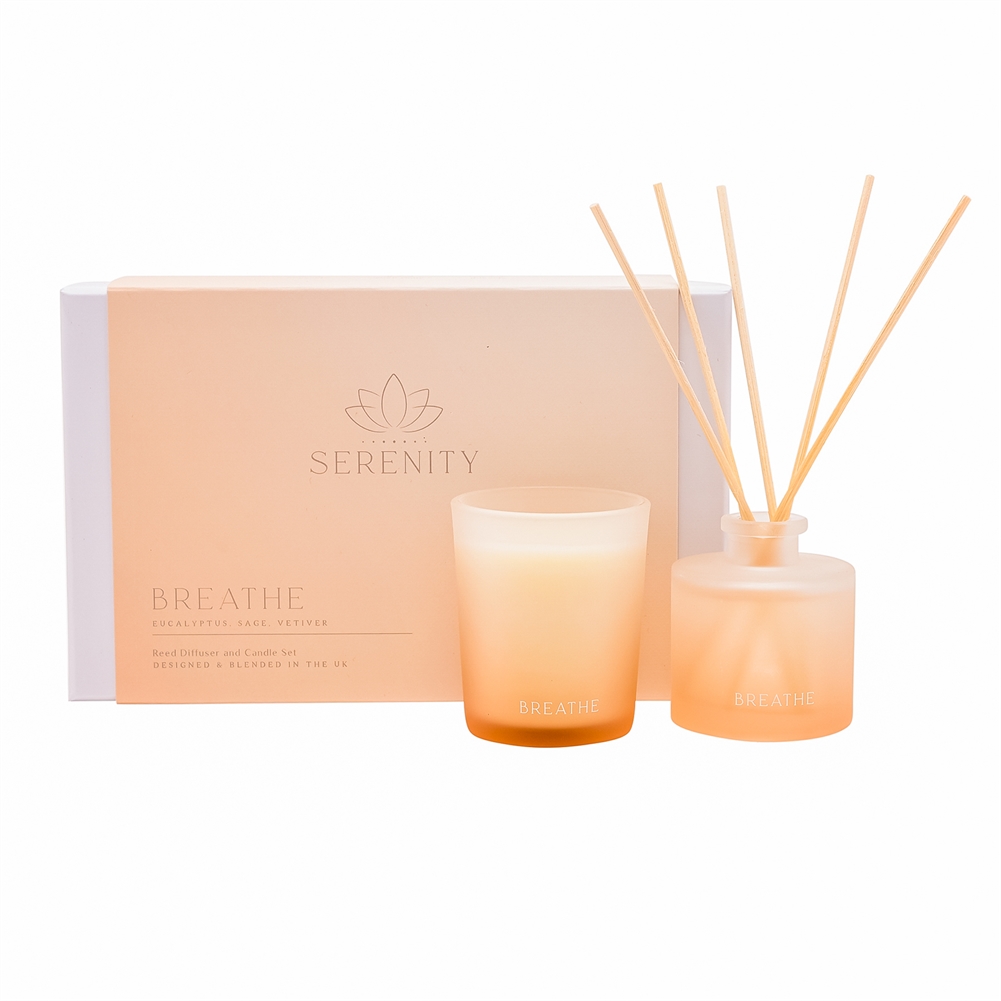 Widdop, Bingham & Co. Ltd Peach Serenity Breathe Diffuser & Candle Set