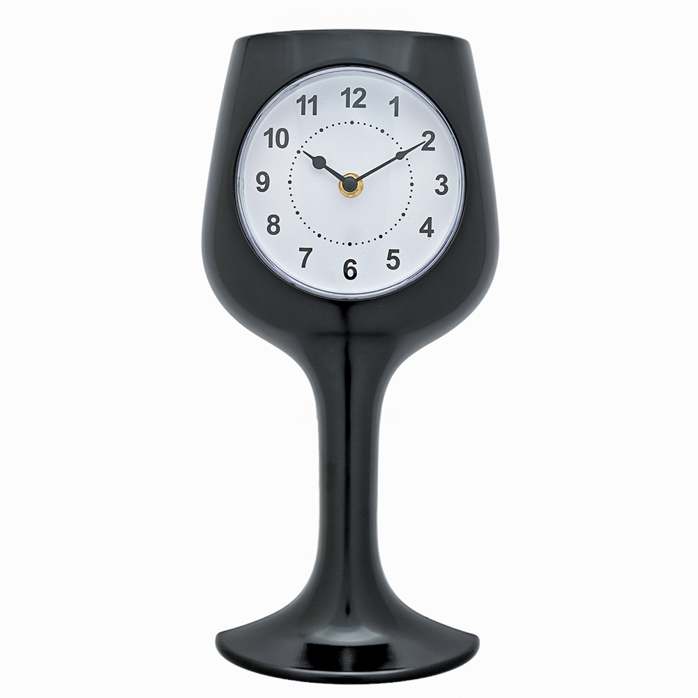 Widdop, Bingham & Co. Ltd Black Wine Glass Wall Clock