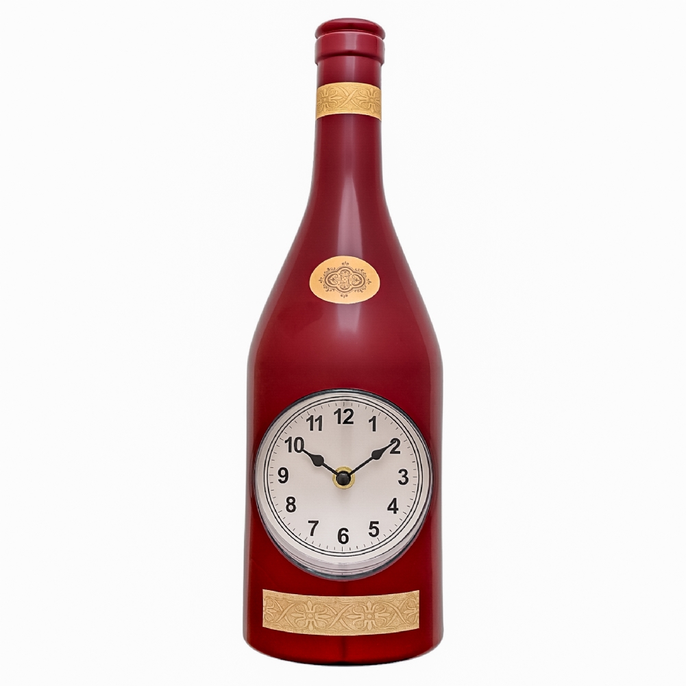 Widdop, Bingham & Co. Ltd Red Wine Bottle Wall Clock