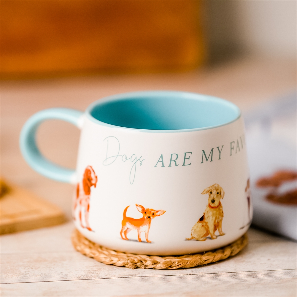 Widdop, Bingham & Co. Ltd White Ling Designs "Dogs Are My Favourite People" Ceramic Mug