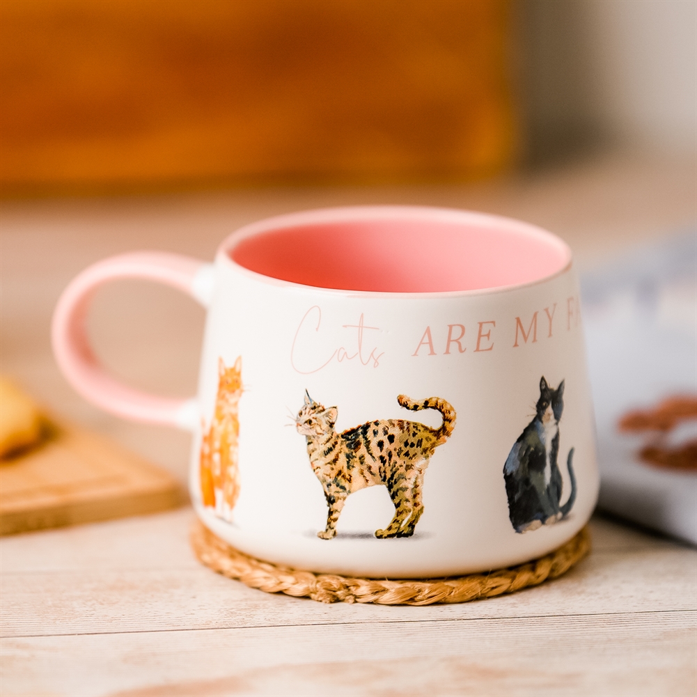 Widdop, Bingham & Co. Ltd White Ling Designs "Cats Are My Favourite People" Ceramic Mug