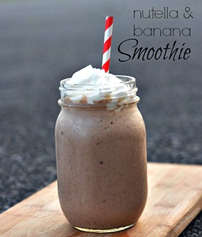 Healthy Banana Nutella Smoothie